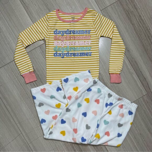 Carters Daydreamer Cotton Fleece Long Sleeve Pant Pajama Set Rainbow 5T NWOT - Picture 1 of 12